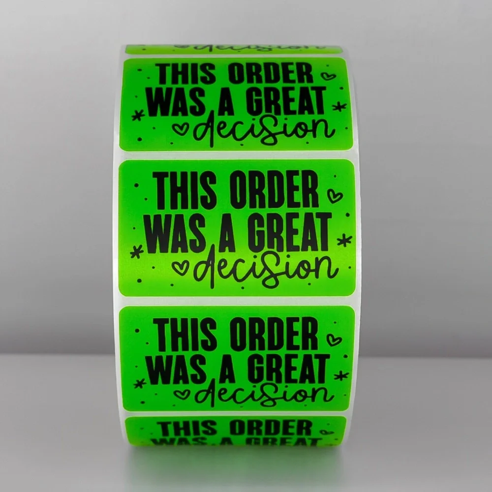 This Order Was A Great Decision Stickers | Cute Small Business Packaging Labels